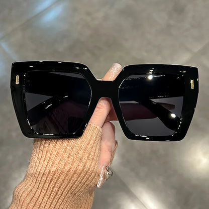 Gradient Large Square Sunglasses with Anti-Reflective Sport Lenses