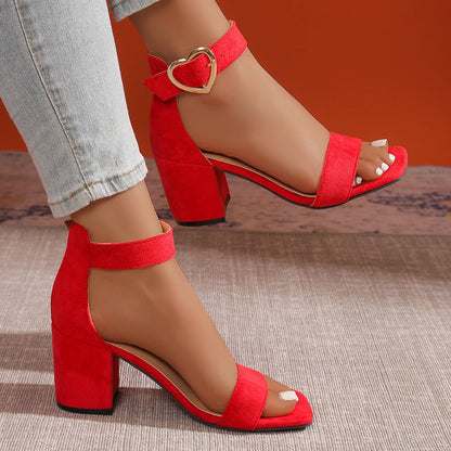 Medium High  Sandals with Buckle Strap