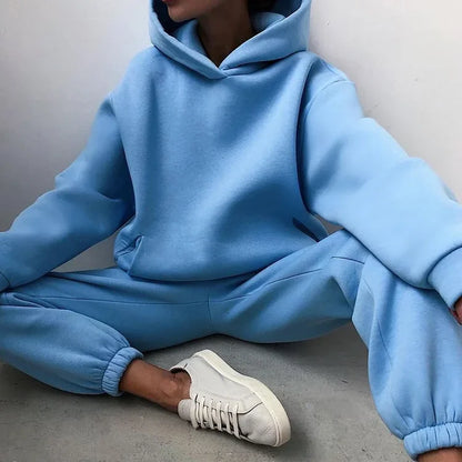 Oversized Hooded Sweatshirt Trousers Street