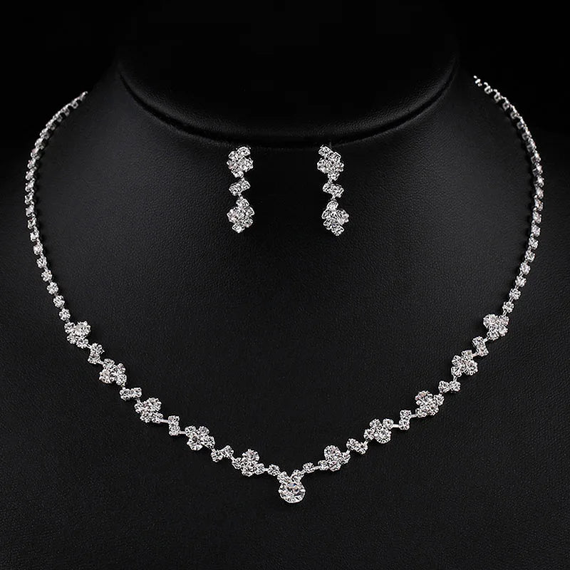 4 Pieces Of women's Fashionable And Minimalist Necklaces With Earrings, Bracelets, Jewelry Sets, Banquet And Party Accessories