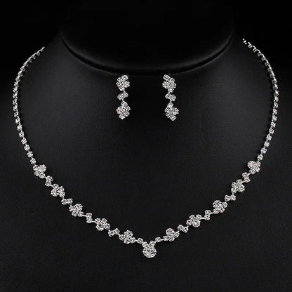 4 Pieces Of women's Fashionable And Minimalist Necklaces With Earrings, Bracelets, Jewelry Sets, Banquet And Party Accessories
