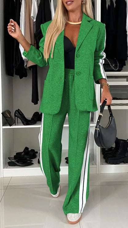 Women's Blazer & Pants Suit - 2 Piece Professional Set