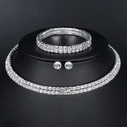 4 Pieces Of women's Fashionable And Minimalist Necklaces With Earrings, Bracelets, Jewelry Sets, Banquet And Party Accessories