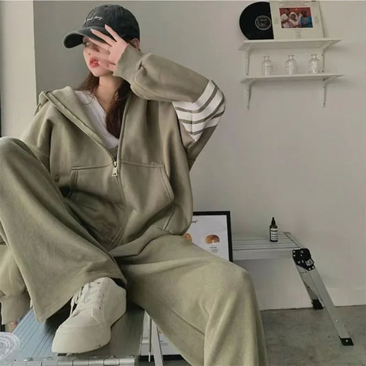 Oversized hoodies  and Wide Leg Joggers