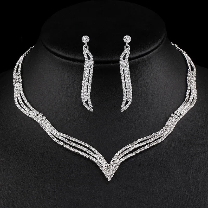 4 Pieces Of women's Fashionable And Minimalist Necklaces With Earrings, Bracelets, Jewelry Sets, Banquet And Party Accessories