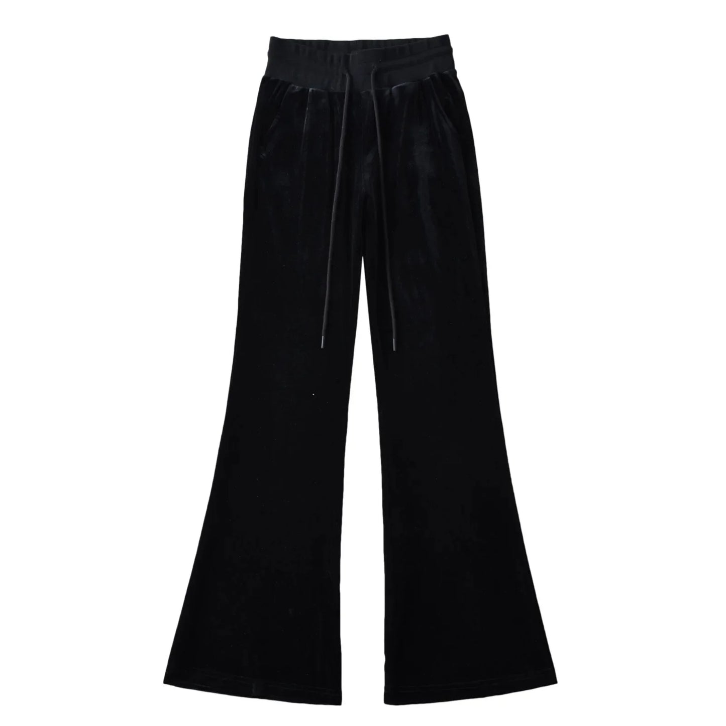 Women's Y2K Velvet Set - Hooded Cardigan & Straight Pants
