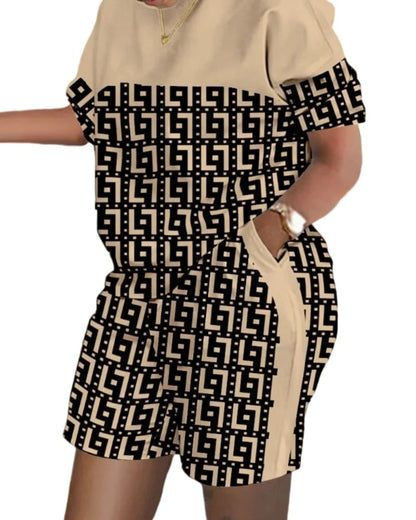Women's Summer Casual Set - T-Shirt & Shorts 2024