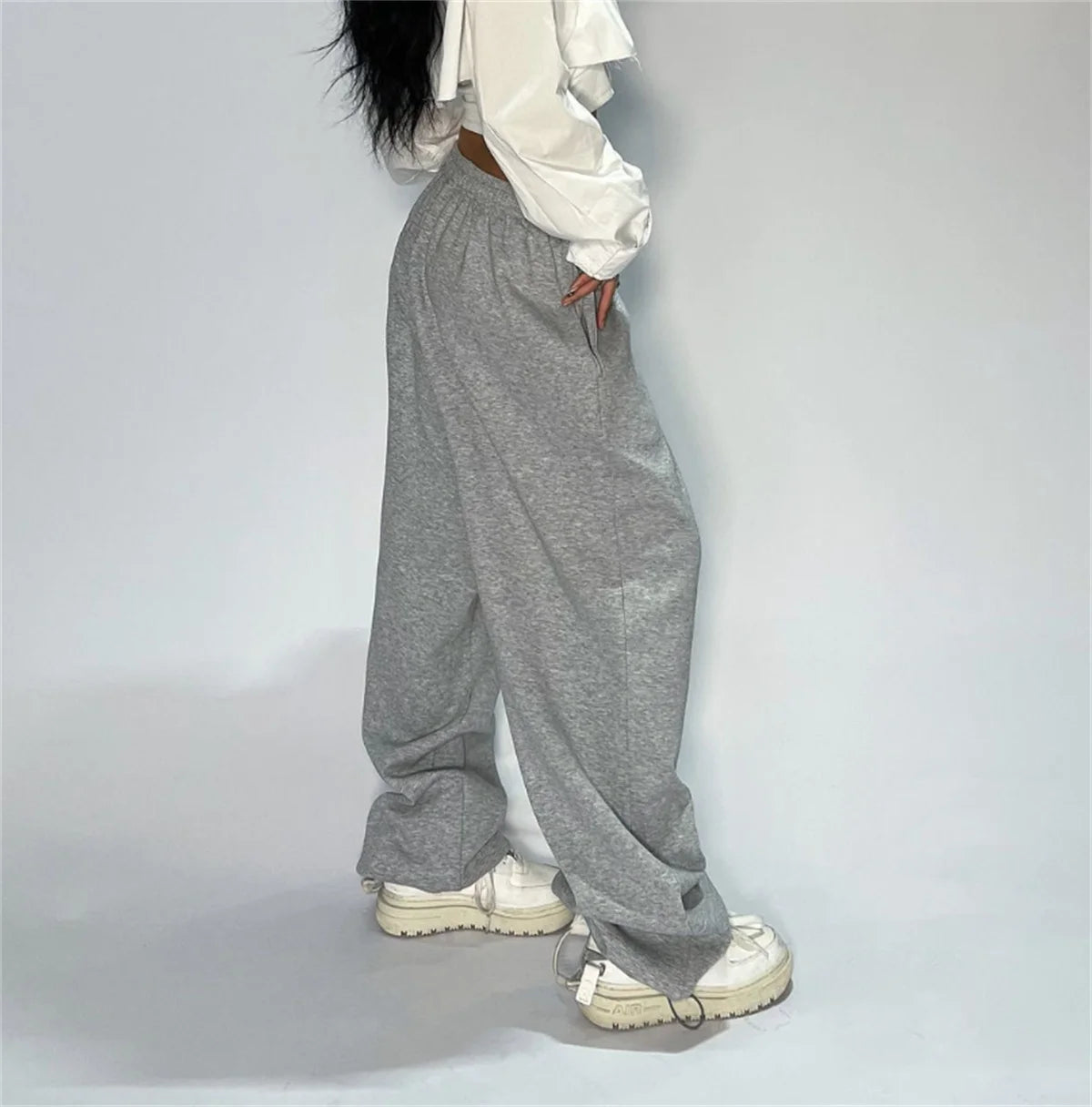 y2k High Waist Lace Up ,Baggy Streetwear sweatpants