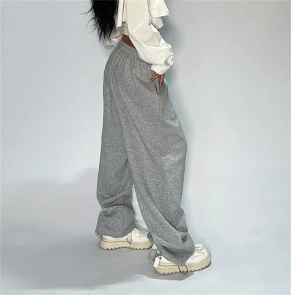 y2k High Waist Lace Up ,Baggy Streetwear sweatpants