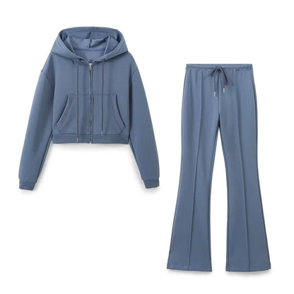 Two pierces hoodies and Flare joggers