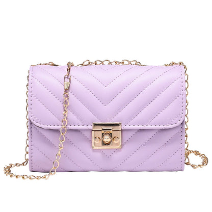 Lingge Chain Small Square Crossbody Bag