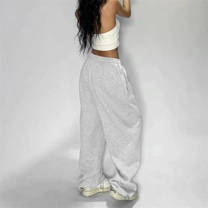 y2k High Waist Lace Up ,Baggy Streetwear sweatpants