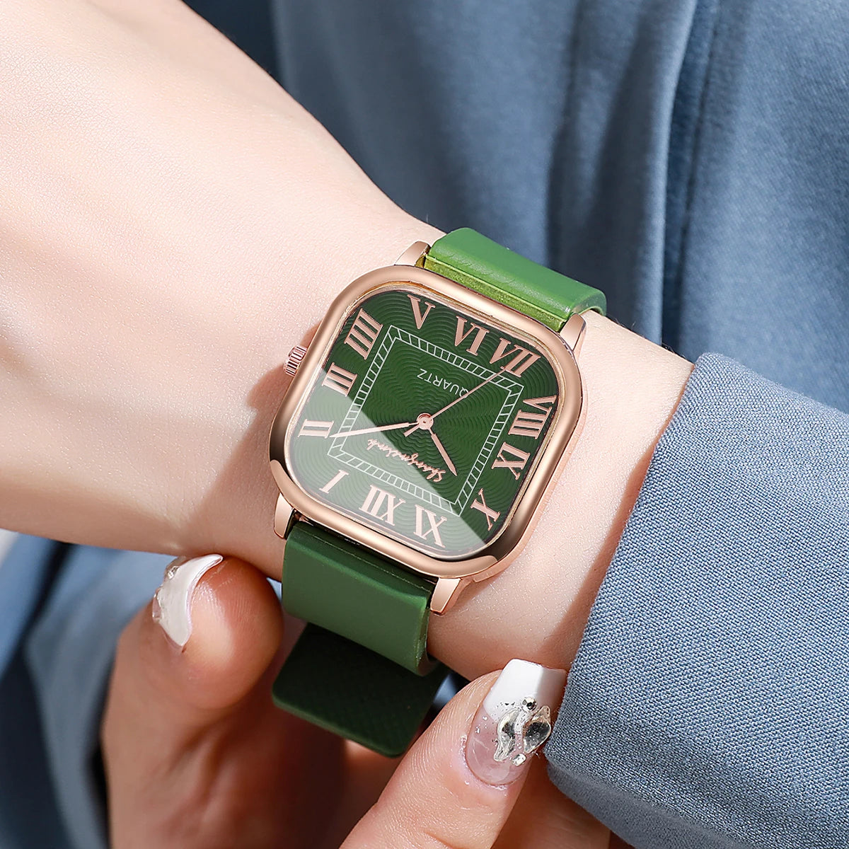 Square Women's Roma Quartz Watch Silicone
