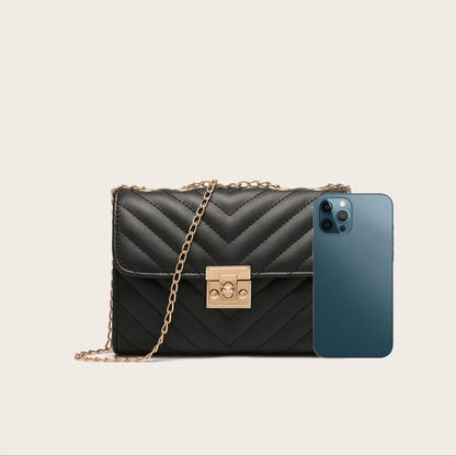 Lingge Chain Small Square Crossbody Bag