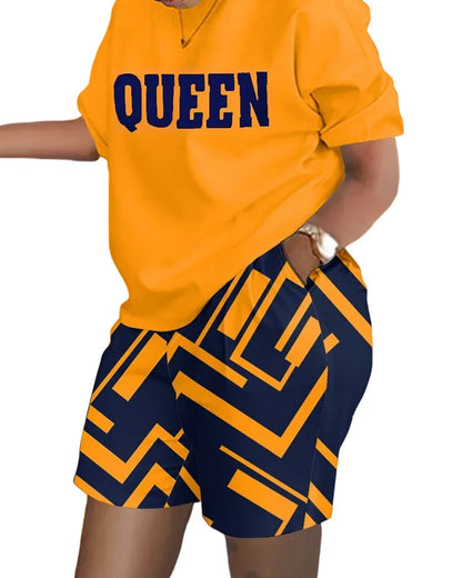 Women's Summer Casual Set - T-Shirt & Shorts 2024