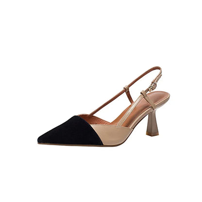 Buckle Pointed MID Heel Sandals Women Comfort