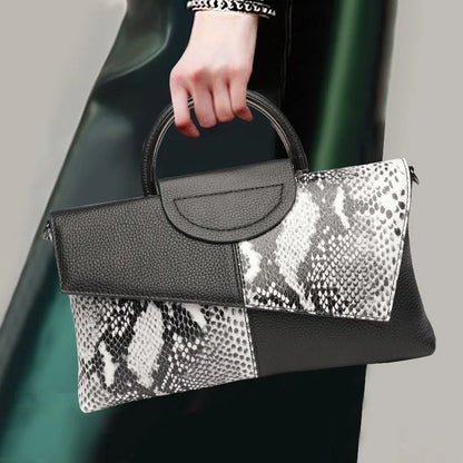 Women's Alligator Pattern Crossbody Bag - PU Leather Handbag