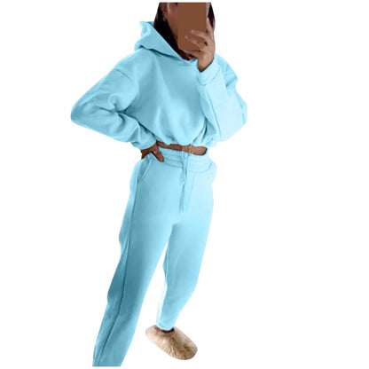 Women's Two Piece Hoodie Set - Casual Joggers Tracksuit