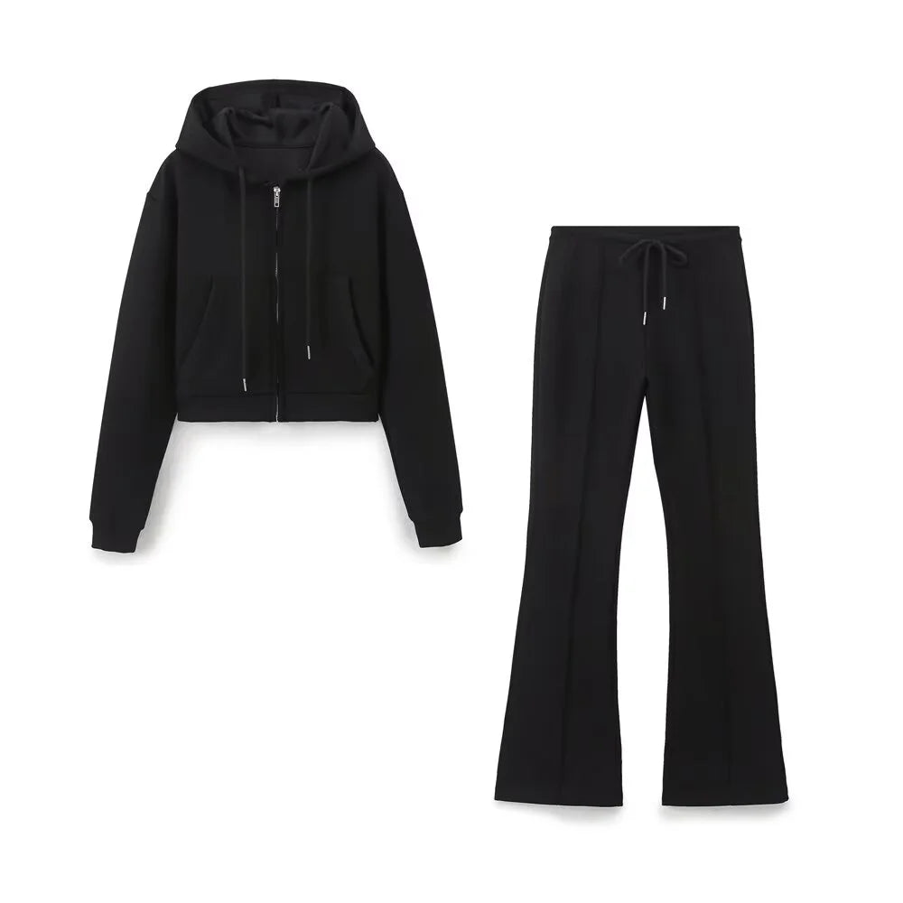 Two pierces hoodies and Flare joggers