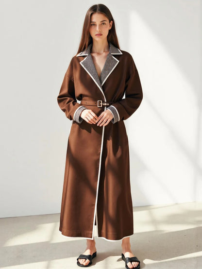 Trench Coat Long Sleeve Shawl Collar