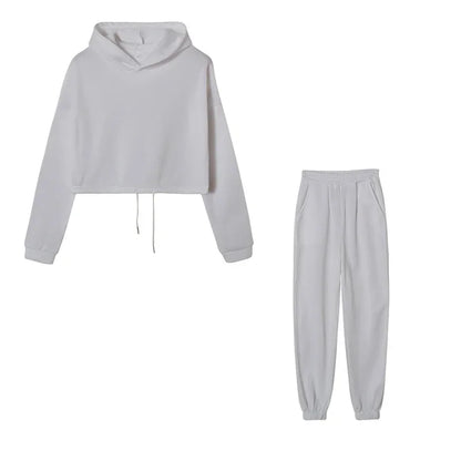 Women's Two Piece Hoodie Set - Casual Joggers Tracksuit