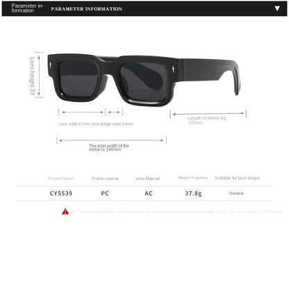 Ocean Color Square Sunglasses – Unisex Fashion Shades