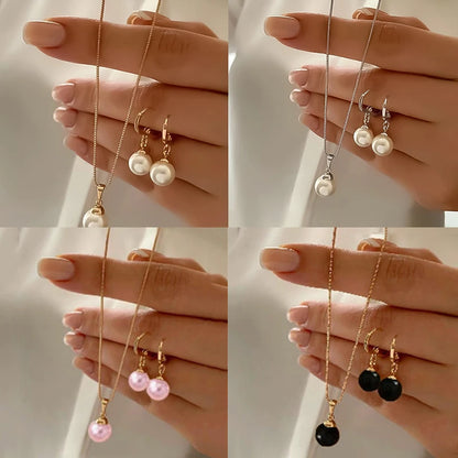 3 Pcs Jewelry Set Of Earring Pendant Necklace For Women Exquisite Fashion Wedding Gift