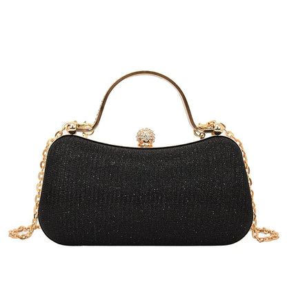 Mini Tote Evening Bag - Rhinestone Chain Purse