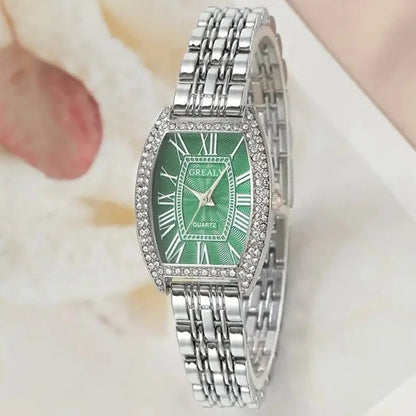 New Women Watch Luxury Rhinestone Watch Fashion Casual Watch Roman Scale Women Quartz Wristwatch Ladies Clock Relogio Feminino
