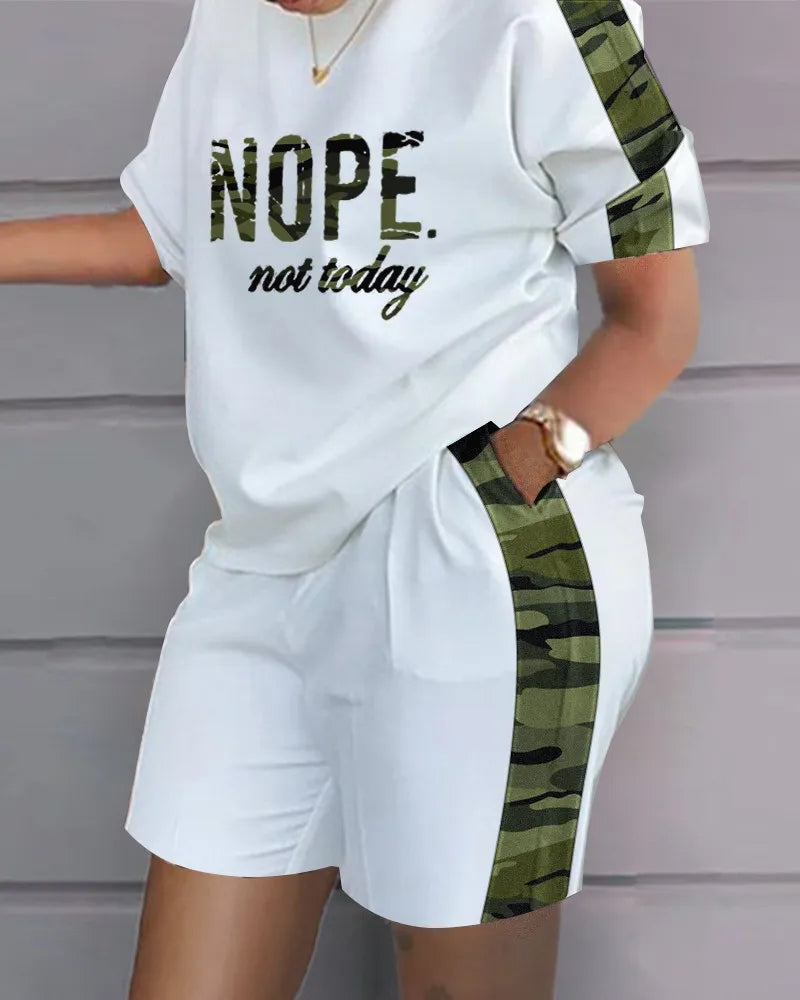 Women's Summer Casual Set - T-Shirt & Shorts 2024