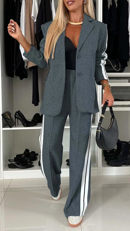 Women's Blazer & Pants Suit - 2 Piece Professional Set