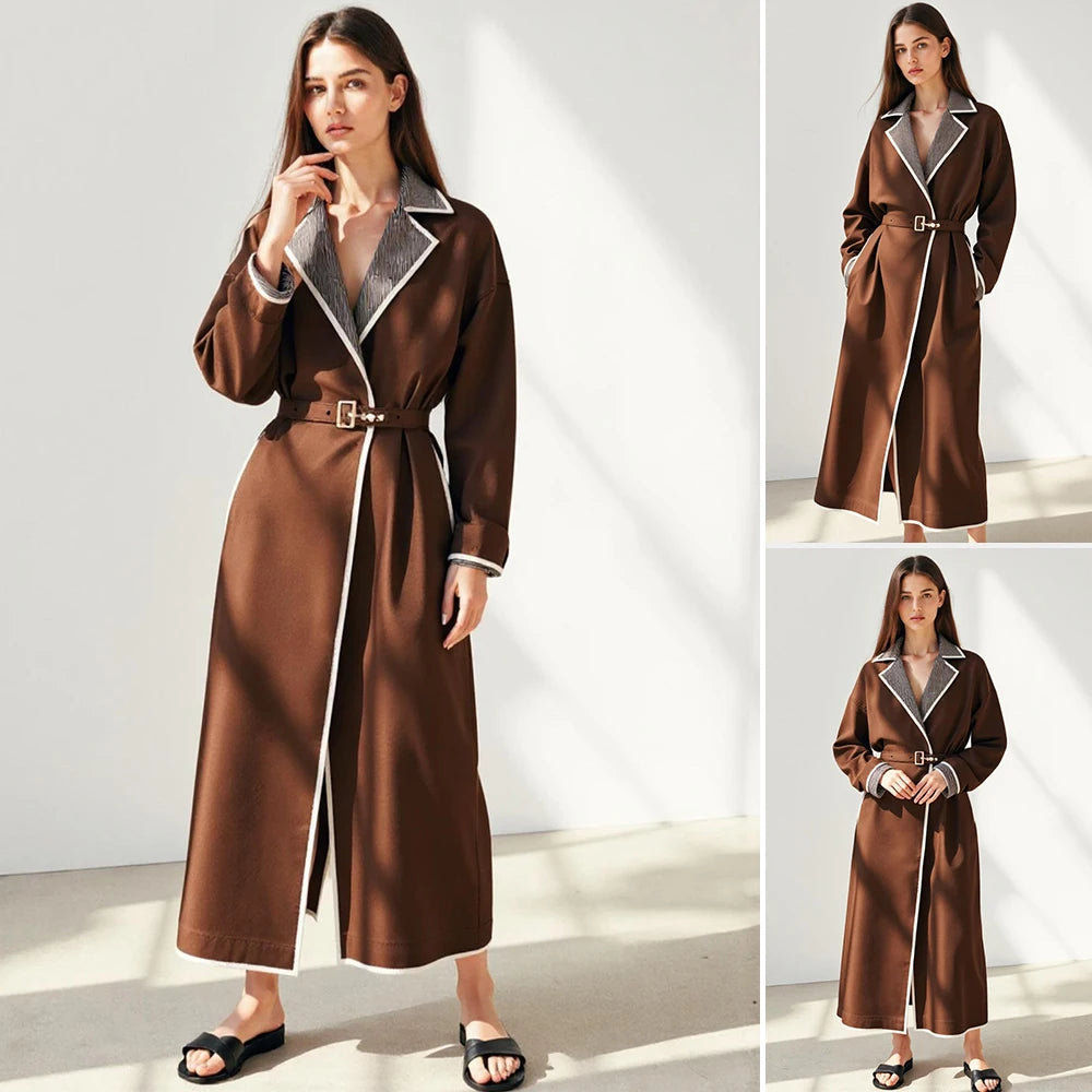 Trench Coat Long Sleeve Shawl Collar