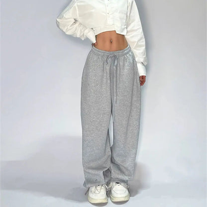 y2k High Waist Lace Up ,Baggy Streetwear sweatpants