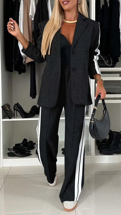 Women's Blazer & Pants Suit - 2 Piece Professional Set