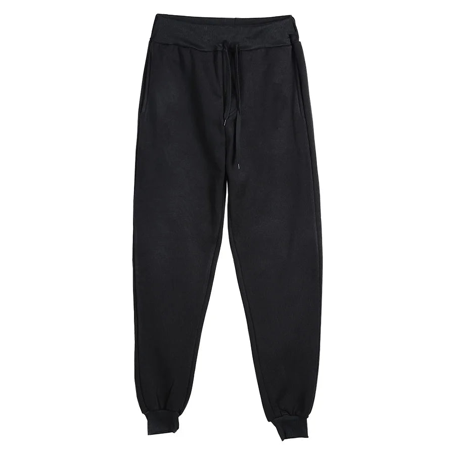 Men Women Tracksuit Hoodies Casual Solid Color Thick Pullover and Long Pant 2-piece Set Men Autumn Fleece Jogger Sports Suit